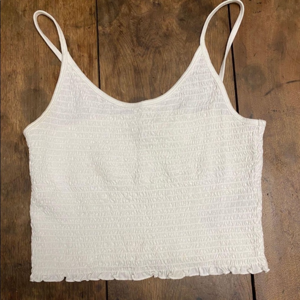 White ribbed tank top